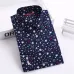 Dioufond Women Cherry Blouses Long Sleeve Shirt Turn Down Collar Floral Blouse Plus Size 5XL Women Vintage Cotton Shirt