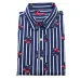 Dioufond Women Cherry Blouses Long Sleeve Shirt Turn Down Collar Floral Blouse Plus Size 5XL Women Vintage Cotton Shirt
