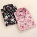 Dioufond Women Summer Blouses Vintage Floral Blouse Long Sleeve Shirt Women Camisas Femininas Female Tops Fashion Cotton Shirt