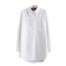 Elegant Long Blouse White Shirt Women Ladies Office 100% cotton Shirts Casual Cotton Blouse Fashion Blusas Femininas 0.24