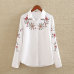 Embroidery White Cotton Shirt 2019 Autumn New Fashion Women Blouse Long Sleeve Casual Tops Loose Shirt Blusas Feminina plus size