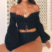 Fashion Ladies Off Shoulder Lace Blouses Women Summer Long Sleeve Bandage Crop Tops Shirt Sexy Hollow-out Casual White Blouse #L