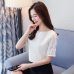 Fashion lace women blouses shirt summer short sleeve women tops hollow Lace blouse women shirt Female Blusas femininas 0361 40