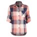 Fashion womens tops and blouses Female Casual Matching Color Long Sleeve Button Loose Plaid Shirt Top blusas mujer de moda 2019