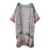 Feitong Vintage Kimono Cardigan Women Long Sleeve Floral Print Chiffon Loose Shawl Tops Cover up Blouse  Blusas feminina