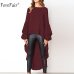 Forefair Ruffles Loose Long Sleeve Blouse Women 2018 Autumn Lantern Sleeve Chiffon Casual Shirt Plus Size Womens Blouse