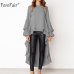 Forefair Ruffles Loose Long Sleeve Blouse Women 2018 Autumn Lantern Sleeve Chiffon Casual Shirt Plus Size Womens Blouse