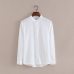 Foxmertor 100% Cotton Shirt White Blouse 2018 Spring Autumn Blouses Shirts Women Long Sleeve Section Casual Tops Solid Pocket