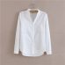 Foxmertor 100% Cotton Shirt White Blouse 2018 Spring Autumn Blouses Shirts Women Long Sleeve Section Casual Tops Solid Pocket