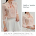 Harajuku New Spring Summer Blouse Women Long Sleeve Shirts Fashion Leisure Chiffon Shirt Bow Office Ladies Pink White Tops