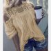 Hollow Out Blouse Off Shoulder Lace Ruffle Tops Solid Color Short Sleeve Women Blusas Femininas Clothing