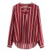 ISHOWTIENDA Women Blouses 2019 Polka Striped Print  Long Sleeve V-Neck Women Shirts Ladies Blouses  Tunique Femme Female Blusas