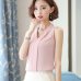 Korean style Fashion Women Chiffon Blouses Ladies Tops Female Sleeveless White Shirt Blusas Femininas  Plus Size Women Clothing