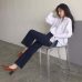 Long Sleeve Woman blouse White shirt Ladies Pocket Shirt Women Casual Tops Plus Size Elegant Female White Blouse