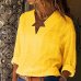 Nadafair Cotton Yellow Loose Blouse Women Long Sleeve Autumn Shirts Ladies Streatwear Spring Baggy Blouse And Tops For Female