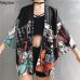 Neploe 2019 Summer Harajuku Blouse Women Man Kimono Cardigan Japanese Cartoon Printed Loose Tops Blusas Mujer De Moda 35867