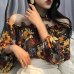 Neploe New Sexy Slash Neck Off Shoulder Blouse Women 2019 Spring Summer Flower Shirts Long Sleeve Blusas Vintage Lady Tops K312