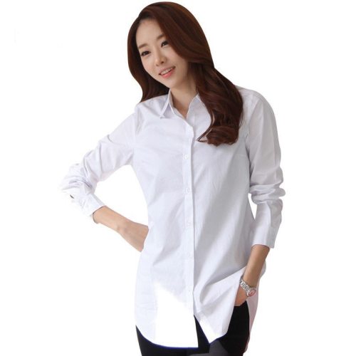 New Classical Soft Women Long Sleeve White Shirts Slim Elegant Office Ladies Business Shirts