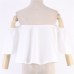 New Stylish Spring Summer Women Ladies Flare sleeve Off Shoulder Solid Tank shirts Crop Tops Cropped Pullovers Blouse Costume