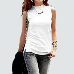 New Women Summer Autumn Sleeveless Solid Color Tops & Tees Cotton Tanks Tops Women Blouses Shirts Lady Vest 10 colors