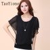 New Women Tops Fashion 2019 Women Summer Chiffon Blouse Plus Size Ruffle Batwing Short Sleeve Casual Shirts Black White Red 5XL