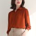 New Women's Shirt Classic Chiffon Blouse Female Plus Size Loose Long Sleeve Casual Shirts Lady Simple Style Tops Clothes Blusas