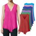 Plus Size S-6XL Women Chiffon Blouses Sexy Sleeveless V Neck Shirt Fashion Summer Ladies Tees Tops Blusas Femininas