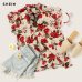 SHEIN Multicolor Tie Neck Ruffle Armhole Floral Top Elegant Stand Collar Cap Sleeve Pullover Women 2018 Autumn Minimalist Blouse