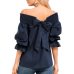 Sexy Off Shoulder Tops Spring Summer Strapless Celmia 2019 Women Blouse Bowknot Slash Neck Shirts Casual Loose Blusas Plus Size