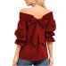 Sexy Off Shoulder Tops Spring Summer Strapless Celmia 2019 Women Blouse Bowknot Slash Neck Shirts Casual Loose Blusas Plus Size