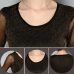 Sexy Shining See Through Mesh Blouse Elegant Women Transparent Shirt Fashion Ladies Tops Nightclub Long Sleeve Blusas