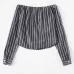 Sexy Women Shirt Long Sleeves For Office Work Tops and Blouses 2018 Female Autumn Shirts Women Blusa Feminina Slash Neck Striped