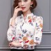 Soperwillton Hot Sale 2018 Summer New Arrival Female Long-Sleeve Blouse Women Shirt Chiffon Ruffle Tops Camisa Renda Blusa #A506