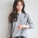 Spring Autumn Shirt Leaves Embroidery Long Sleeve Women Blouses Female Ladies Casual Shirts Women Tops Striped Blusas femininas