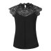 Summer 2019 Womens Tops And Blouses Lace Patchwork Sleeveless Solid Shirt Women Blouse Blusas Roupa Feminina SJ2036M