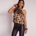 Summer Women Blouse Shirt 2019 Sexy Leopard Print Ladies Halter Blouses Female Sleeveless Plus Size Womens Tops and Blouses 4XL