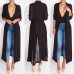 Summer Women Chiffon Cardigan Long Sleeve Sexy See-Through Ladies Lapel Long Jacket Blouse Shirt Beach Cover Up Femme Outerwear