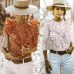 Summer Womens Boho Beach Casual Tops and Blouses elegant Short Sleeve Polka Dot Ruffles shirt Ladies blusa feminina dames ropa