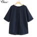 Top Fashion 2019 Celmia Casual Batwing Sleeve Loose Blouse Women Summer Solid Buttons Linen Baggy Work Office Shirts Plus Size