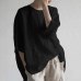 Top Fashion 2019 Celmia Casual Batwing Sleeve Loose Blouse Women Summer Solid Buttons Linen Baggy Work Office Shirts Plus Size