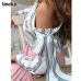 Umeko Striped Blouse Women One Shoulder Tops Sexy Long Sleeve Bow Shirts Female Fashion Women's Blouses 2019 Chemisier Femme