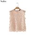 Vadim women sweet lace crop top sleeveless O neck transparent blouse female hollow out short stylish shirts blusas WA242