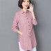 VogorSean Women Striped Blouse Shirts Spring Autumn For Lady Work Long Sleeve Tops Female Fashion Clothing Blusas Plus Size New