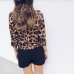 Vogue Women Ladies Leopard Print Loose Long Sleeve V-Neck Sexy Tops Blouses Female Fashion Shirts Blouses Top Clothing