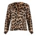 Vogue Women Ladies Leopard Print Loose Long Sleeve V-Neck Sexy Tops Blouses Female Fashion Shirts Blouses Top Clothing