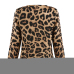 Vogue Women Ladies Leopard Print Loose Long Sleeve V-Neck Sexy Tops Blouses Female Fashion Shirts Blouses Top Clothing