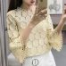 White Lace Blouse Women Shirt 2019 Summer Korean Style Flare Sleeve O-Neck Hollow Out Casual Ladies Lace Tops blusa feminina