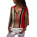 Women Blouses 2019 Floral Print Long Sleeve Turn Down Collar Blouse Ladies Shirts Striped Tunic Plus Size Blusas Chemisier Femme