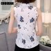 Women Blouses And Shirts 2018 Summer Korean Elegant Sleeveless Flower/Butterfly/Plaid Print Shirt Ladies Tops Female Clothing