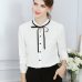 Women Blouses Autumn Tops Office Ladies Chiffon Blouse Long Sleeve Bow Slim White Shirt Bodycon Work Shirts Blusas Mujer